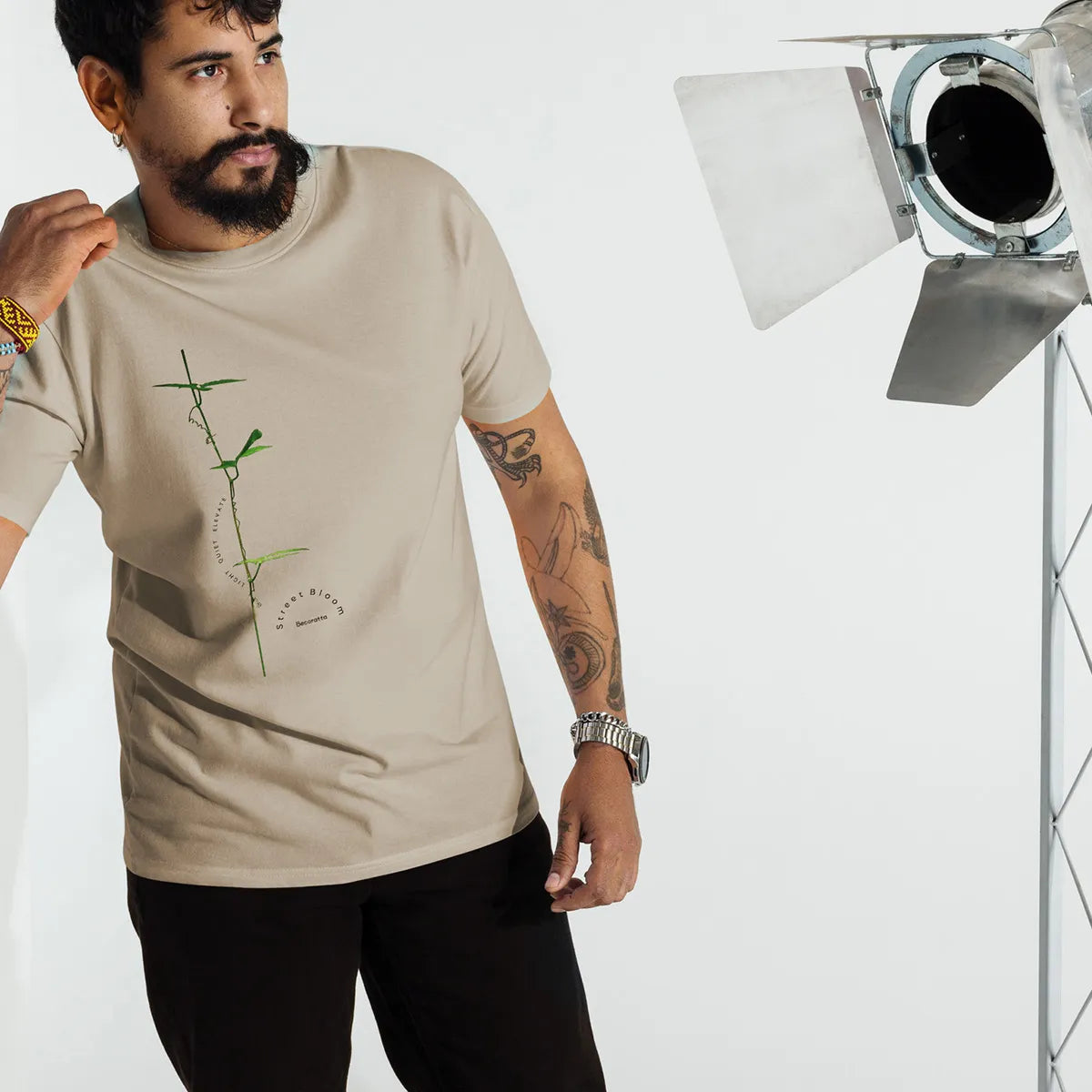 LIGHT QUIET ELEVATE | Organic T-Shirt, Eco-Friendly Urban Style